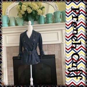 French Cuff jean blazer, size S